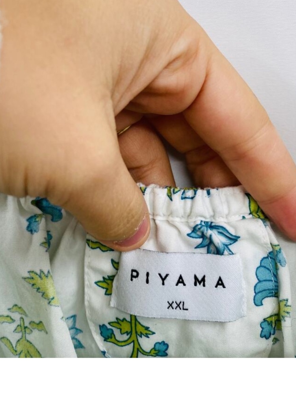 Piyama Nicolette Sleep cotton ~ Top ~ Lotus Flower print XXL - Picture 5 of 6